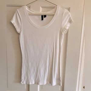 White Cynthia Rowley T-shirt, MEDIUM